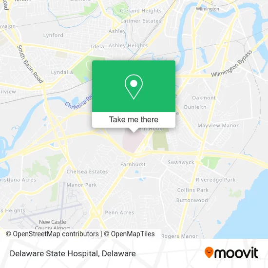 Delaware State Hospital map