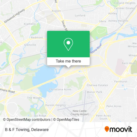 B & F Towing map