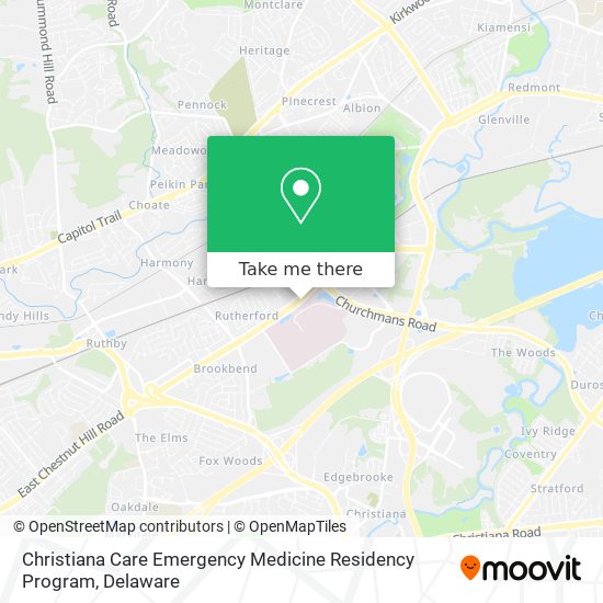 Christiana Care Emergency Medicine Residency Program map
