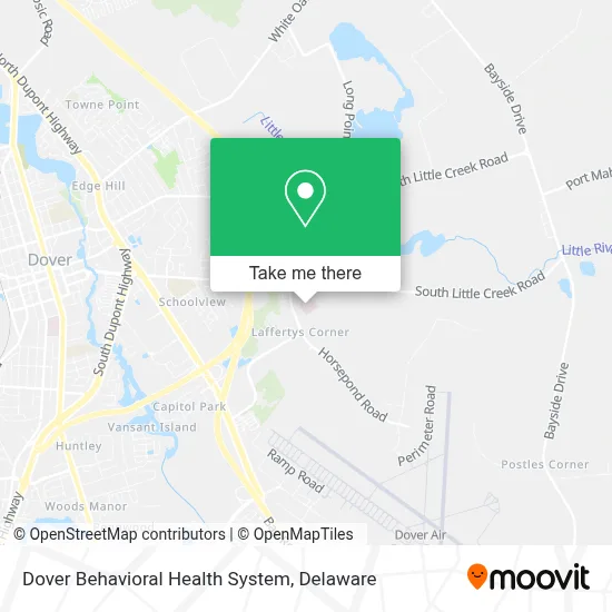 Dover Behavioral Health System map