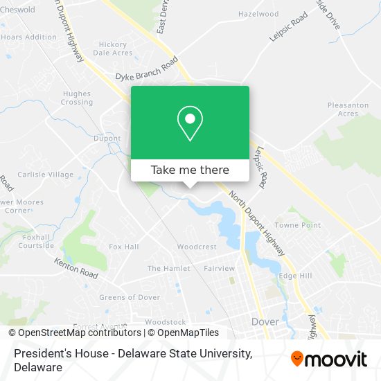 President's House - Delaware State University map