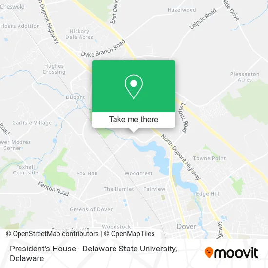 President's House - Delaware State University map