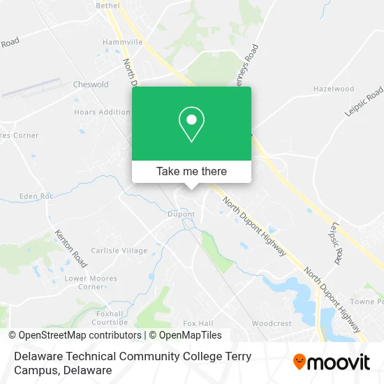 Delaware Technical Community College Terry Campus map