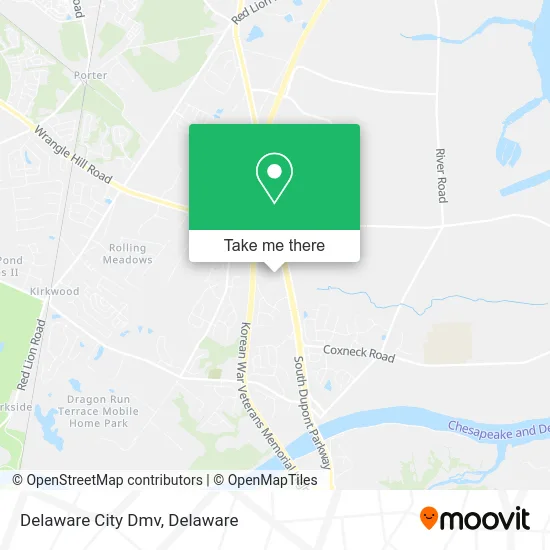 Delaware City Dmv map