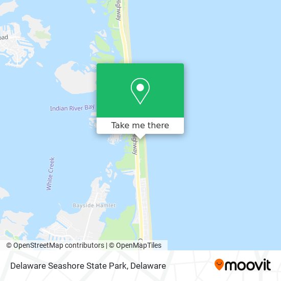 Delaware Seashore State Park map