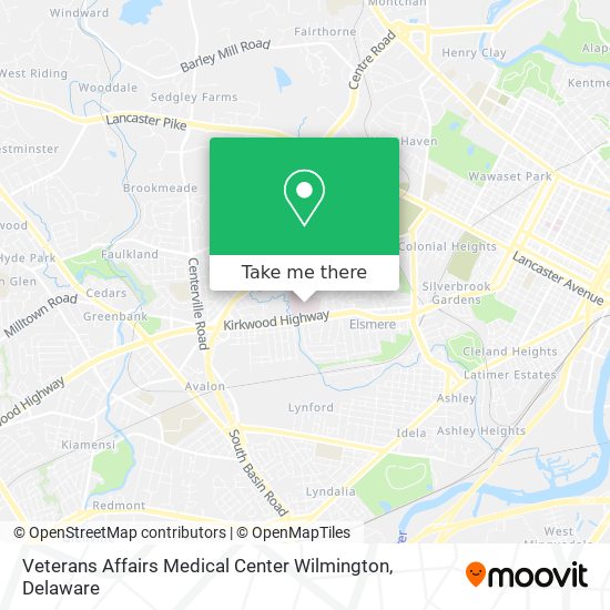 Mapa de Veterans Affairs Medical Center Wilmington