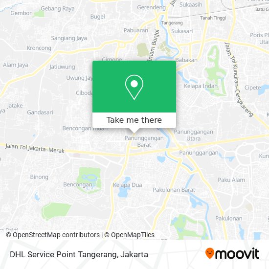 DHL Service Point Tangerang map