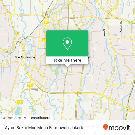 Ayam Bakar Mas Mono Fatmawati map