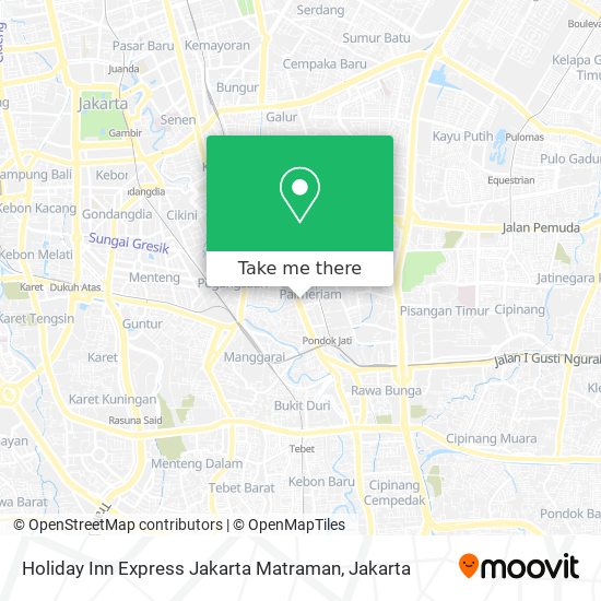 Holiday Inn Express Jakarta Matraman map