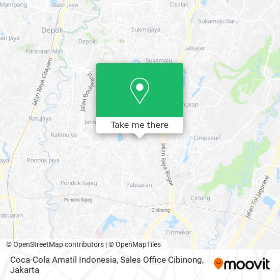 Coca-Cola Amatil Indonesia, Sales Office Cibinong map