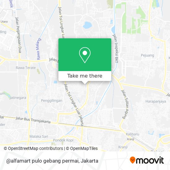 @alfamart pulo gebang permai map