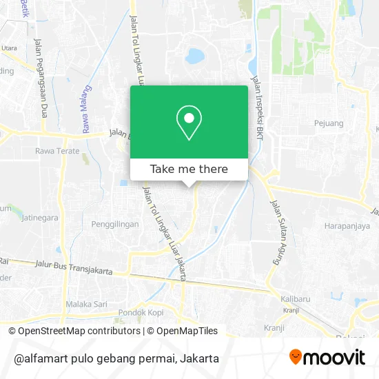 @alfamart pulo gebang permai map