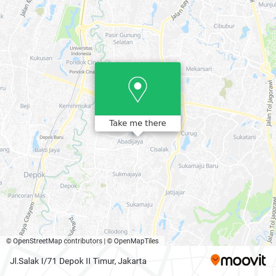 Jl.Salak I/71 Depok II Timur map