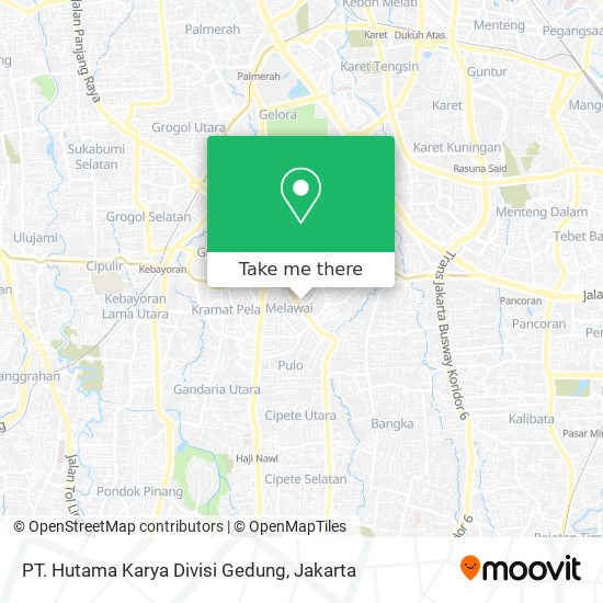 PT. Hutama Karya Divisi Gedung map