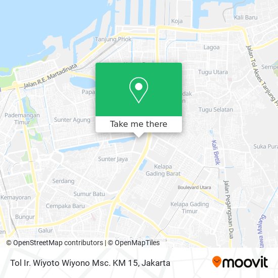 Tol Ir. Wiyoto Wiyono Msc. KM 15 map