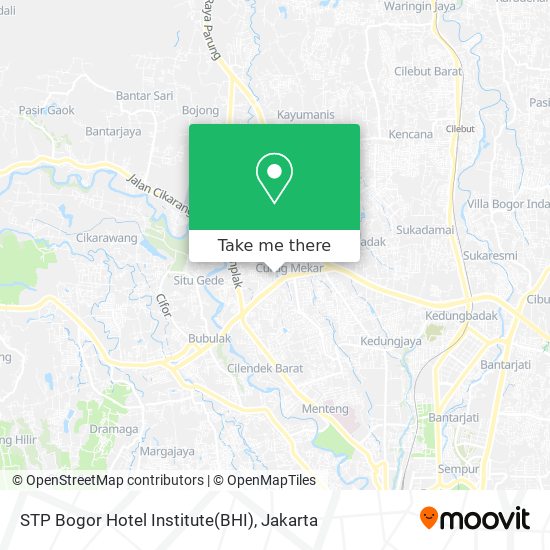 STP Bogor Hotel Institute(BHI) map