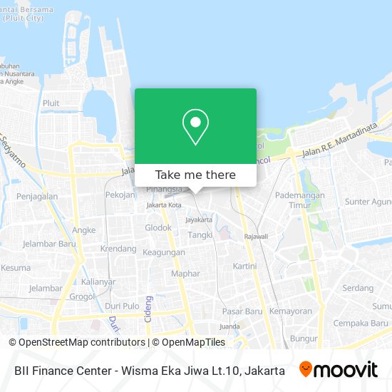 BII Finance Center - Wisma Eka Jiwa Lt.10 map