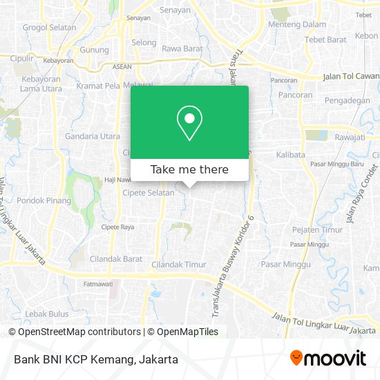 Bank BNI KCP Kemang map