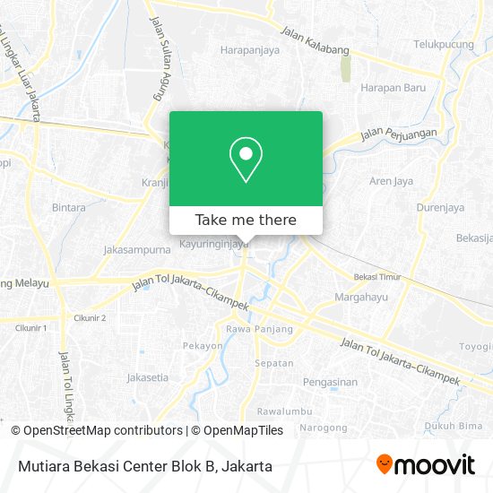 Mutiara Bekasi Center Blok B map