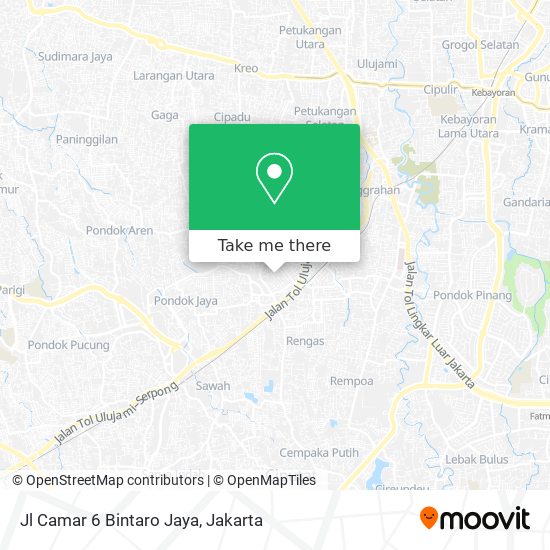 Jl Camar 6 Bintaro Jaya map