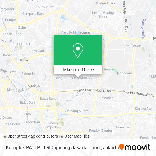 Komplek PATI POLRI Cipinang Jakarta Timur map