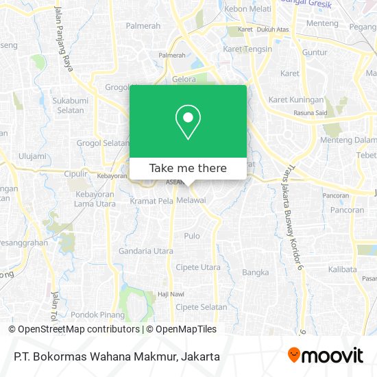 P.T. Bokormas Wahana Makmur map