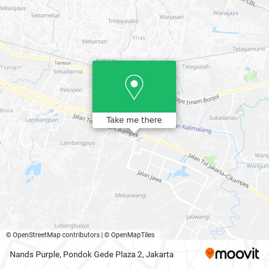 Nands Purple, Pondok Gede Plaza 2 map