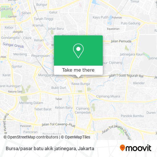 Bursa / pasar batu akik jatinegara map