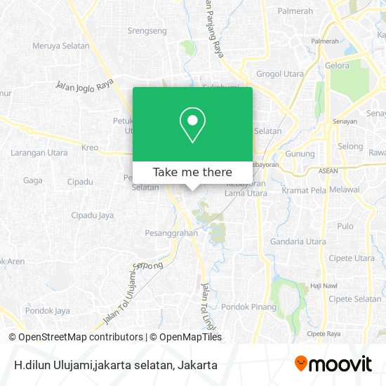 H.dilun Ulujami,jakarta selatan map