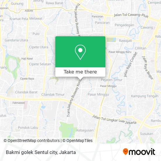 Bakmi golek Sentul city map