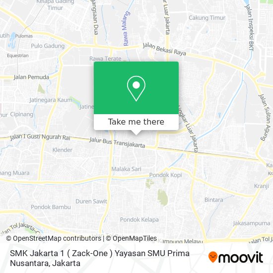 SMK Jakarta 1 ( Zack-One ) Yayasan SMU Prima Nusantara map