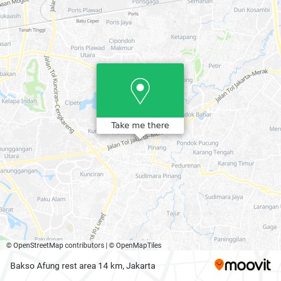 Bakso Afung rest area 14 km map