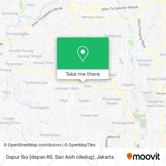Dapur Ibu (depan RS. Sari Asih ciledug) map
