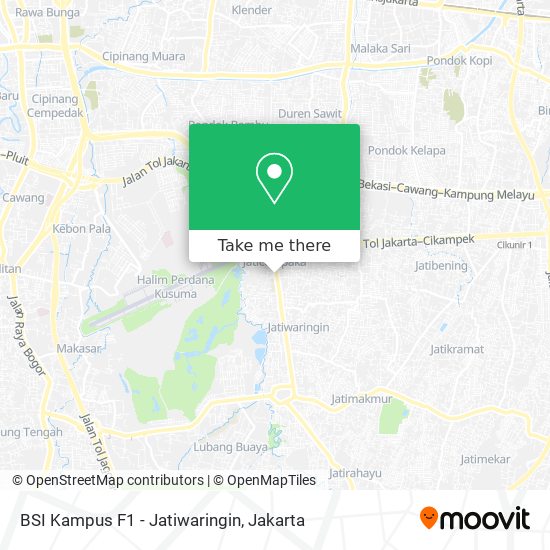 BSI Kampus F1 - Jatiwaringin map