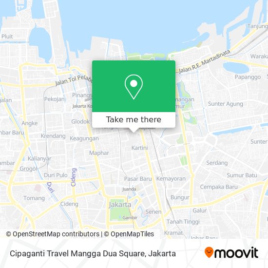 Cipaganti Travel Mangga Dua Square map