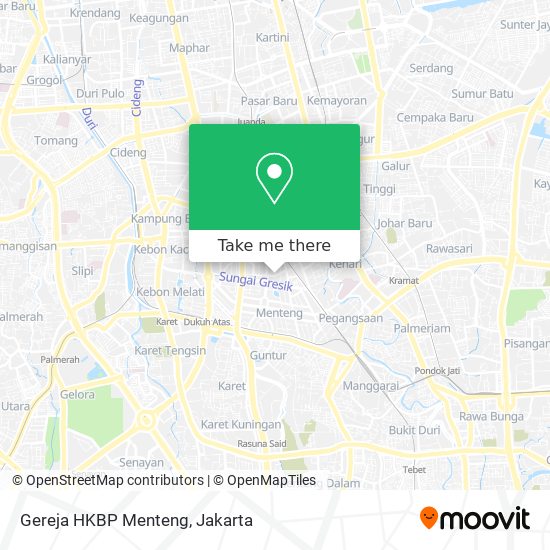 Gereja HKBP Menteng map