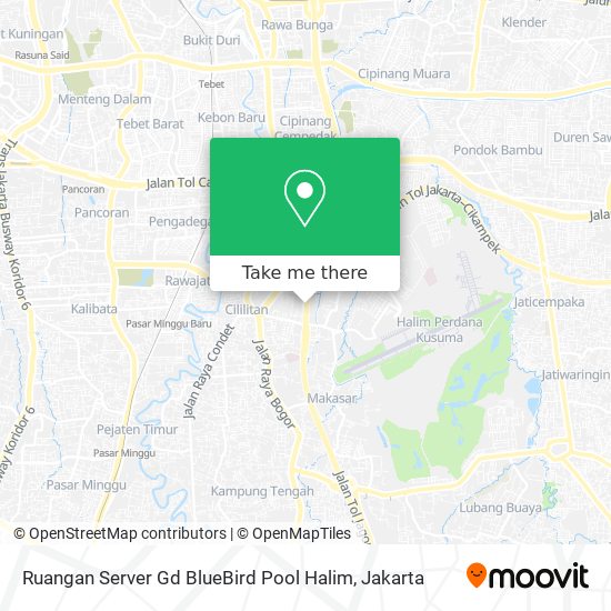 Ruangan Server Gd BlueBird Pool Halim map