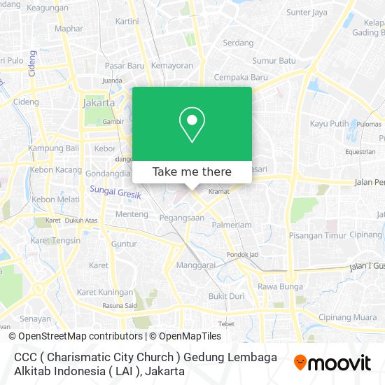 CCC ( Charismatic City Church ) Gedung Lembaga Alkitab Indonesia ( LAI ) map
