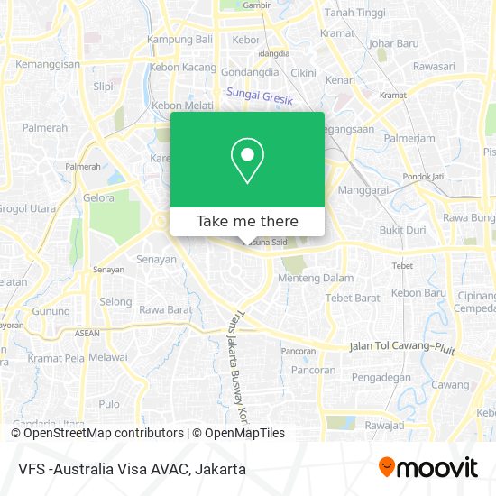 VFS -Australia Visa AVAC map