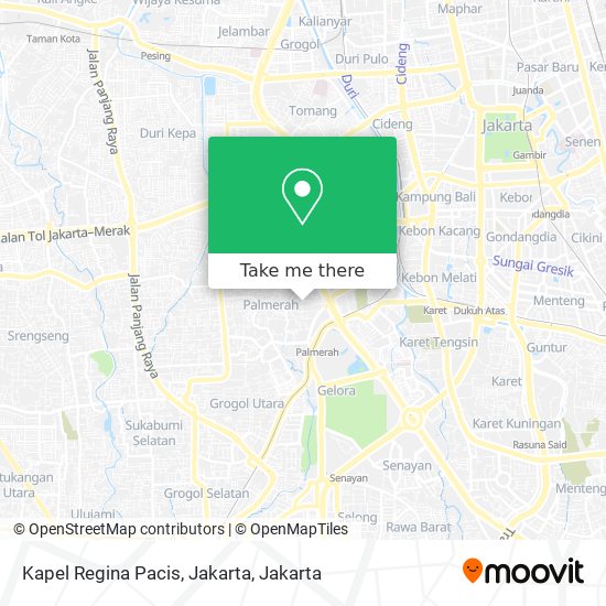Kapel Regina Pacis, Jakarta map