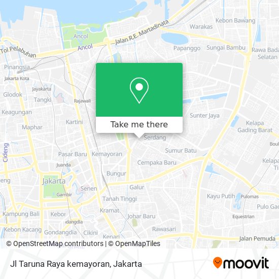 Jl Taruna Raya kemayoran map