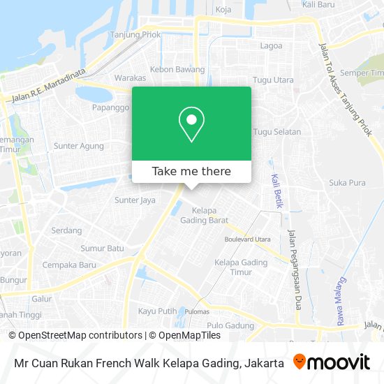 Mr Cuan Rukan French Walk Kelapa Gading map