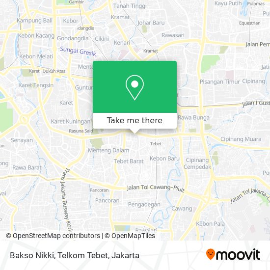 Bakso Nikki, Telkom Tebet map
