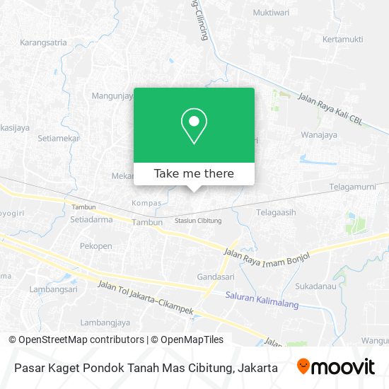 Pasar Kaget Pondok Tanah Mas Cibitung map