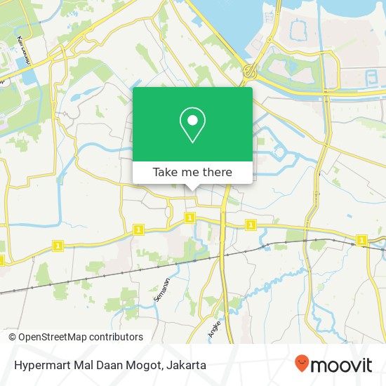 Hypermart Mal Daan Mogot map