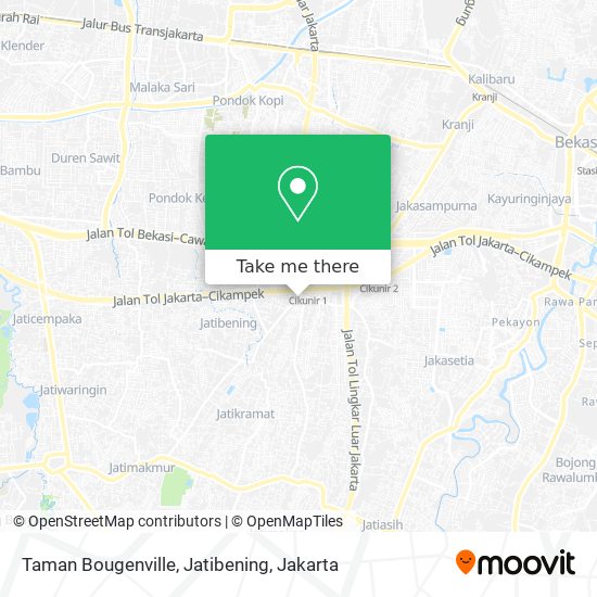 Taman Bougenville, Jatibening map