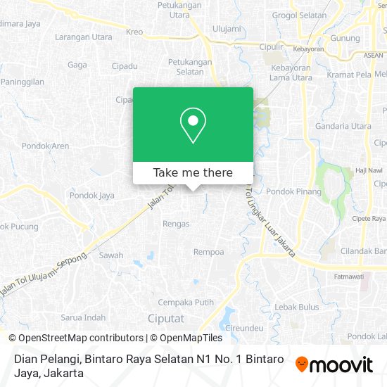 Dian Pelangi, Bintaro Raya Selatan N1 No. 1 Bintaro Jaya map