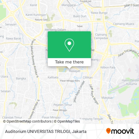 Auditorium UNIVERSITAS TRILOGI map