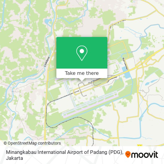 Minangkabau International Airport of Padang (PDG) map