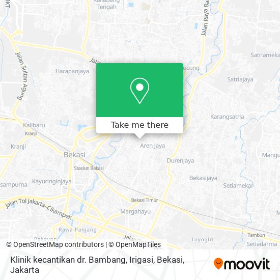 Klinik kecantikan dr. Bambang, Irigasi, Bekasi map